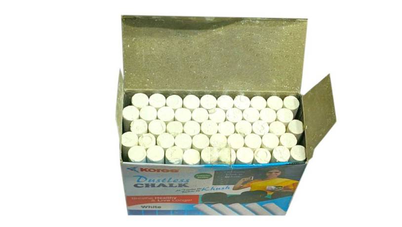 Dustless Chalk (White) - Carton of 18 Boxes (144 pc in each box) - Monaf  Stores