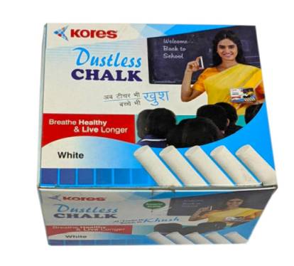 Dustless Chalk (White) - Carton of 18 Boxes (144 pc in each box) - Monaf  Stores