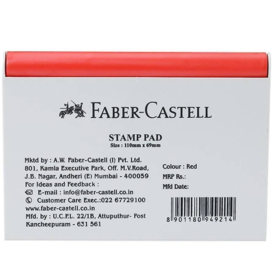 Faber Castell Stamp Pad Medium Size- Red Ink PAck of 4 - Stamp Pads & Inks  - Faber Castell - Swas Stationery