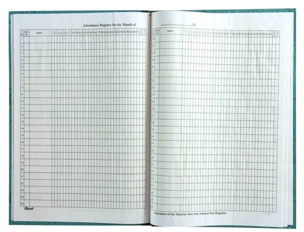 Attendance_50_2 Students Attendance Register - 50 students