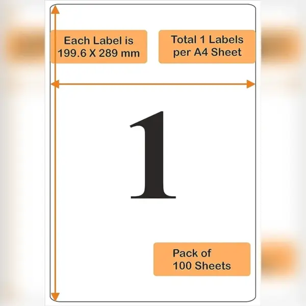 ST-1 A4 Self-Adhesive Labels (Pack of 100 sheets)