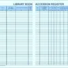 Library Book Accession Register - 4 Q - 288 pages