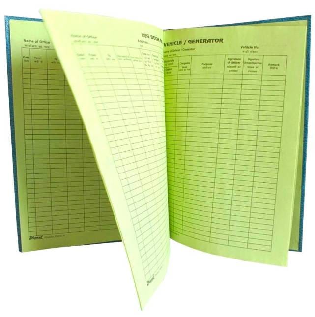 Log Book Register for Vehicles and Generators 1 Q Monaf Stores