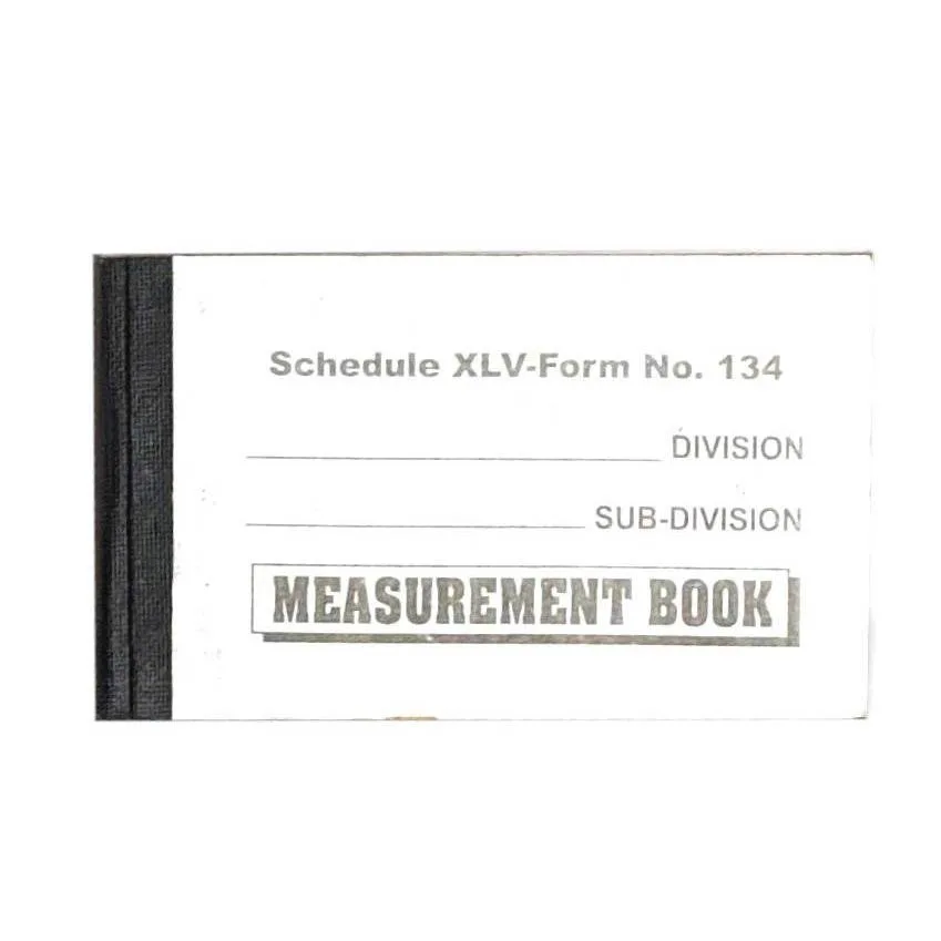 Measurement Book M.B. - मेज़रमेंट बुक - Hard Bound