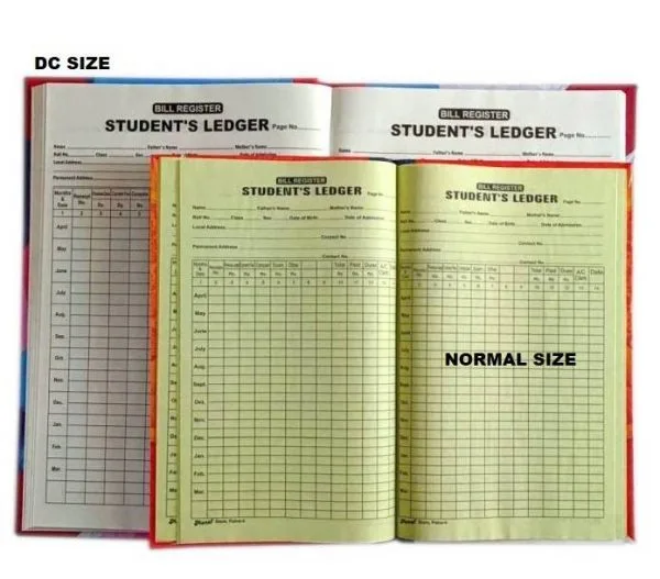 Monaf Student's Ledger | Bill register | Fee Collection Register | DC (Big) Size | स्टूडेंट लेजर