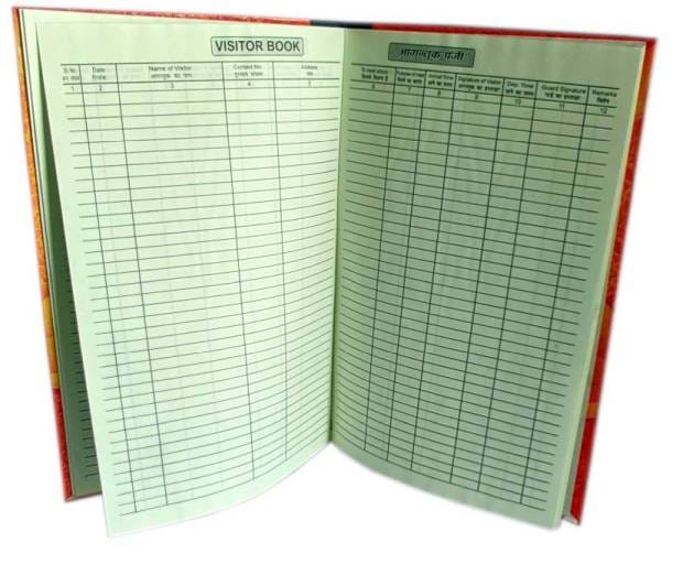 Visitor Register आगन्तुक पंजी 4 Q Monaf Stores