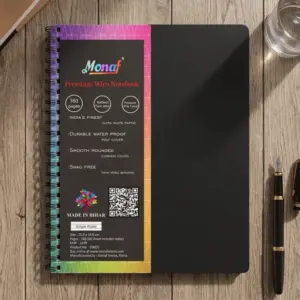 20405_Black_2026_1 Monaf Premium Wiro Note Book A5 160 Pages | Multiple Colours