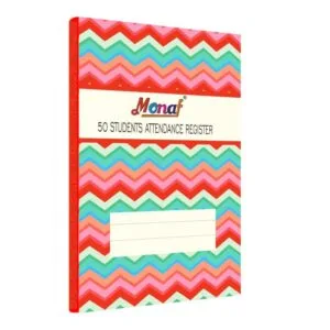 Monaf 50 Students Attendance Register with inner 12 half cut size pages