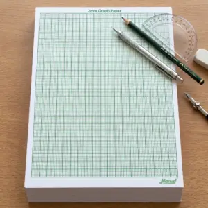2MM Division Graph Sheets Pack of 100 Pcs | 100 GSM PAPER