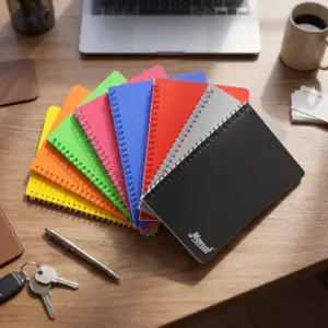1x8_Spiral_PVC_2026_1 Monaf Spiral Notebook - A5 - 40 sheets - 80 pages - PVC Cover